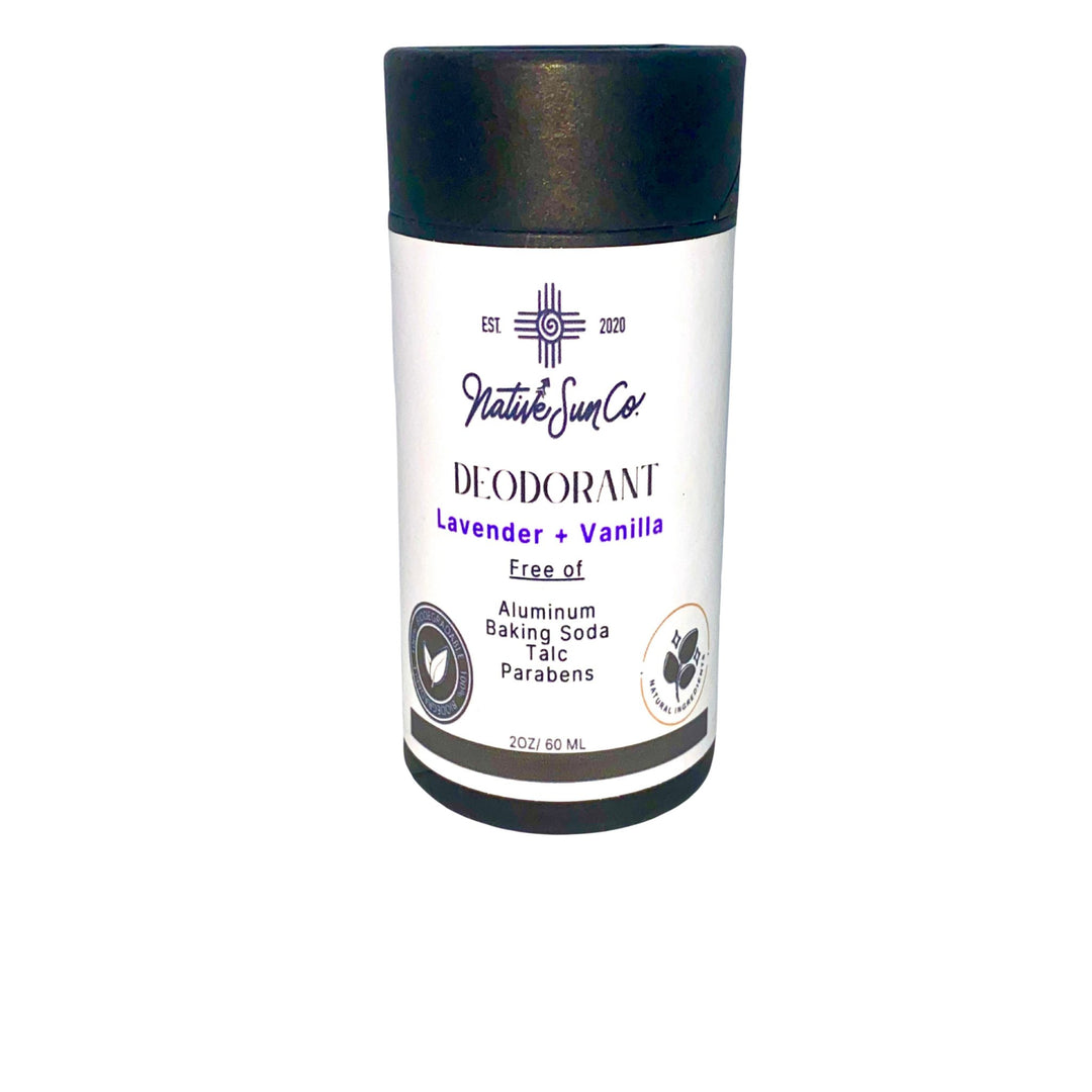 NATURAL DEODORANT LAVENDER + VANILLA - Native Sun Companies -body care