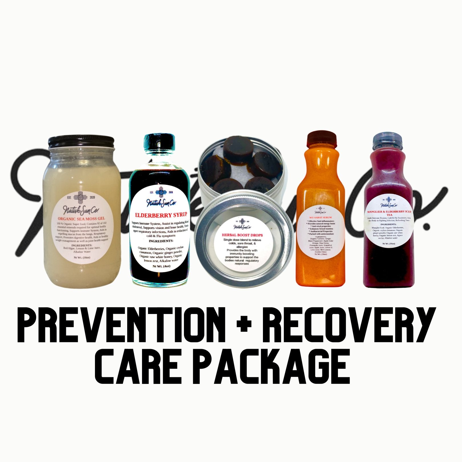 PREVENTION+RECOVERY CARE PACKAGE - Native Sun Companies -Vitamins & Supplements